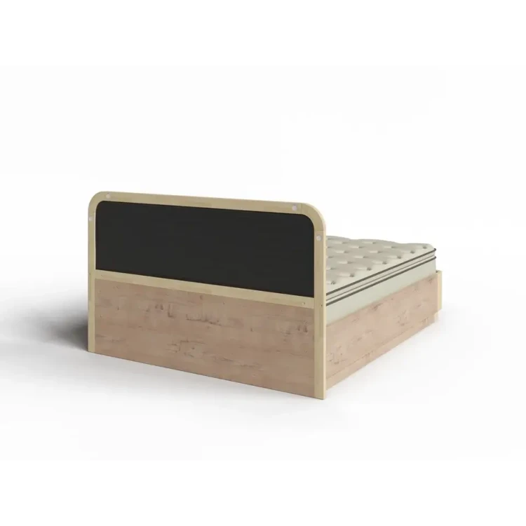 Кровать Райтон Hemwood Lite с ПМ (Микрофибра) 200 х 220 см, ЛДСП Белый жемчуг/Белая эмаль (береза)/Diva