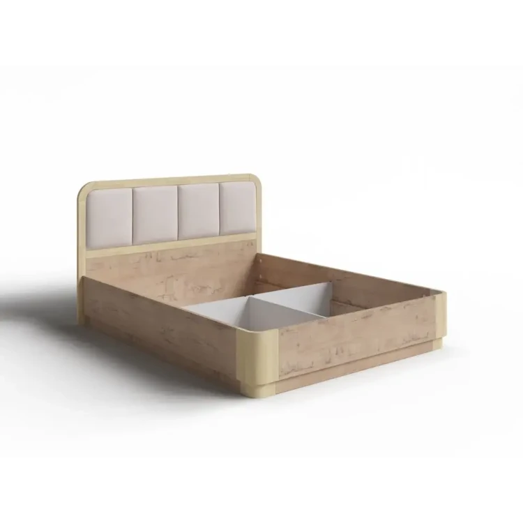 Кровать Райтон Hemwood Lite с ПМ (Микрофибра) 200 х 220 см, ЛДСП Белый жемчуг/Белая эмаль (береза)/Diva