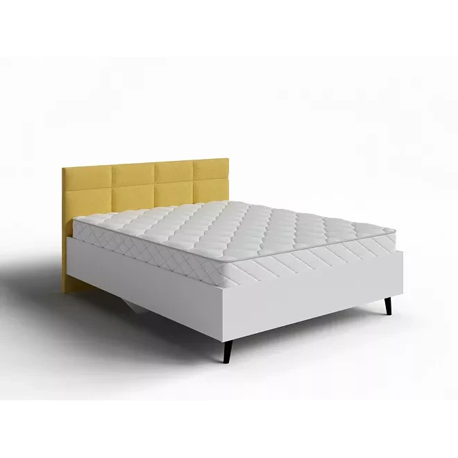 Кровать Орматек Anri с ПМ Белый жемчуг/Firmino Канареечный