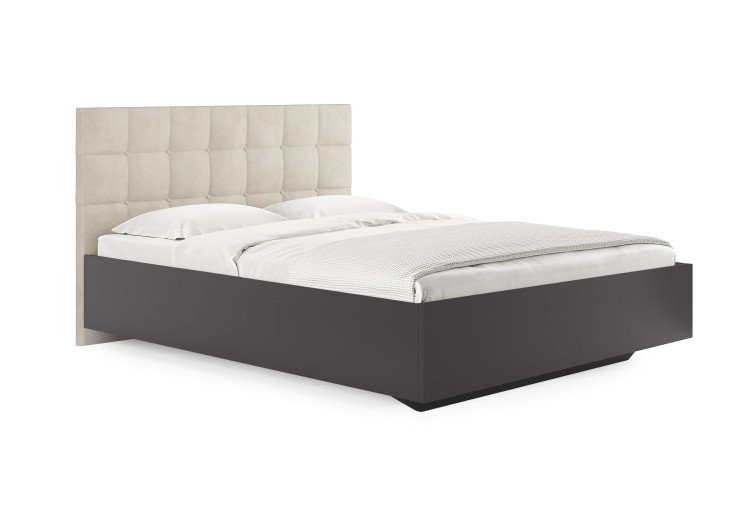 Кровать Сонум Luiza Графит (Замша)