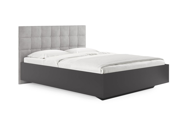Кровать Сонум Luiza Графит (Замша)
