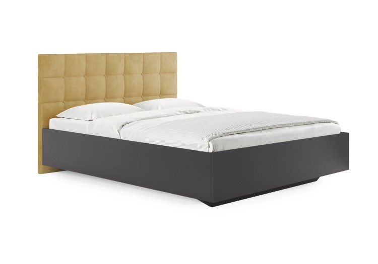 Кровать Сонум Luiza Графит (Замша)