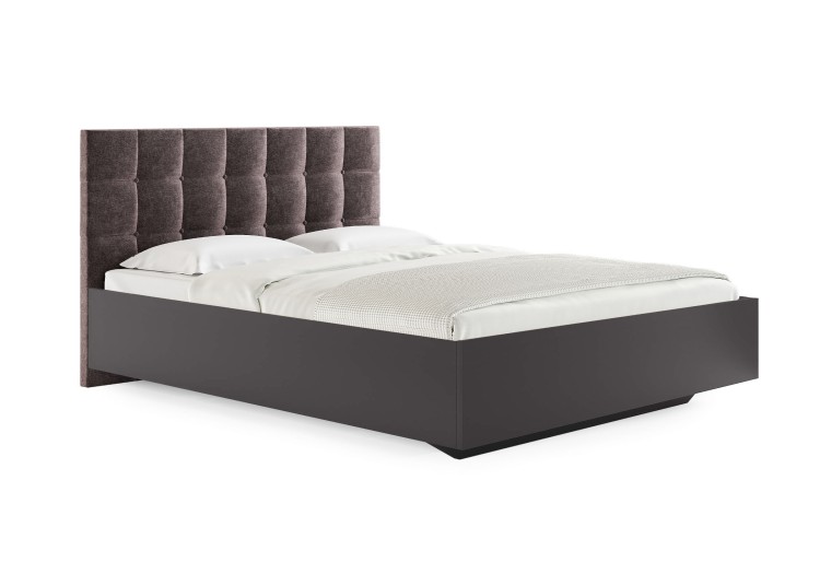 Кровать Сонум Luiza Графит (Микровелюр)