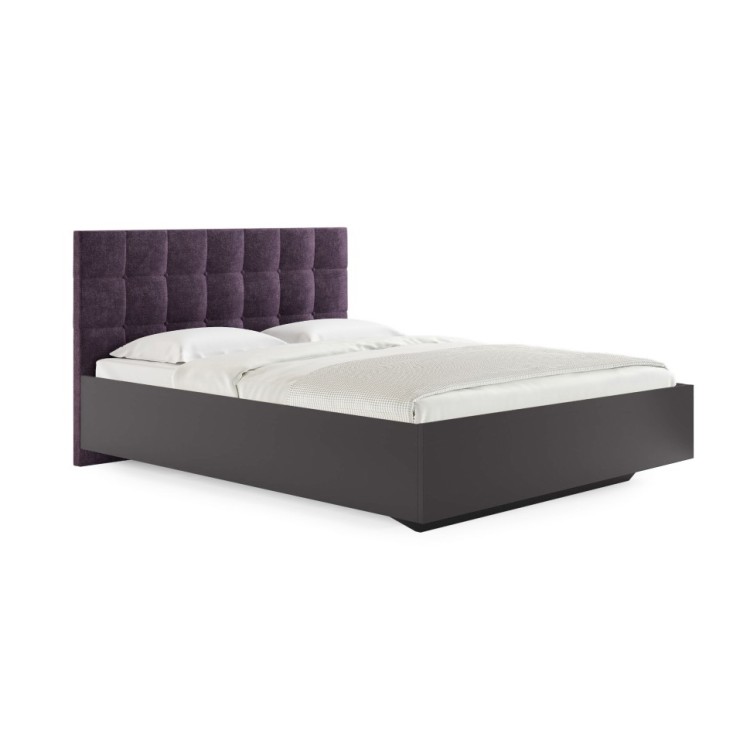 Кровать Сонум Luiza Графит (Микровелюр)