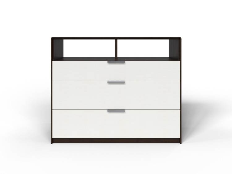 Венге (дуб)/Белая эмаль