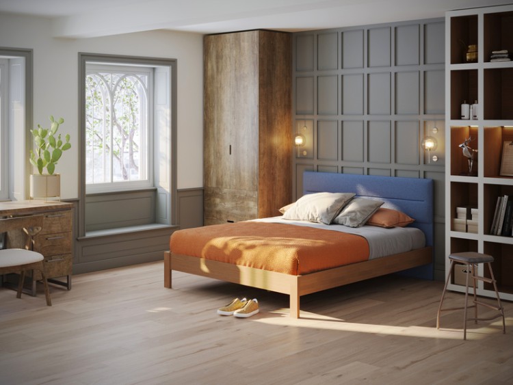 Кровать Орматек Albero Soft (Массив березы, Велюр Casa) 80 х 190 см, Велюр Casa, Антик, Casa Бежевый