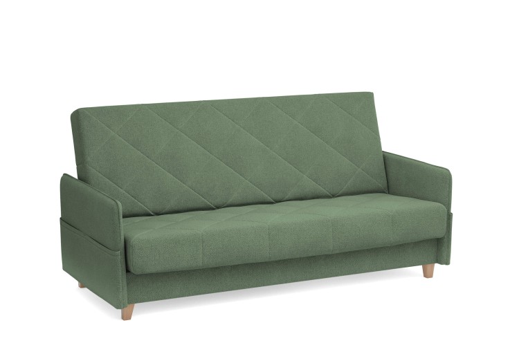 Рогожка зелёный, ножки бук