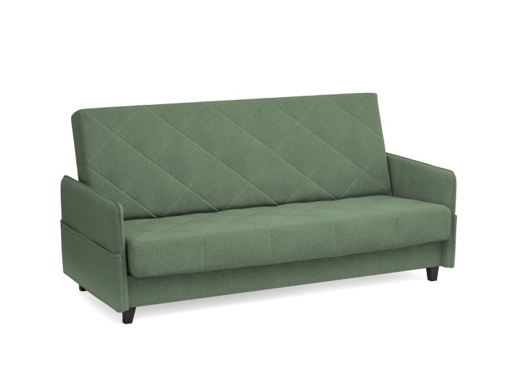 Рогожка зелёный, ножки венге