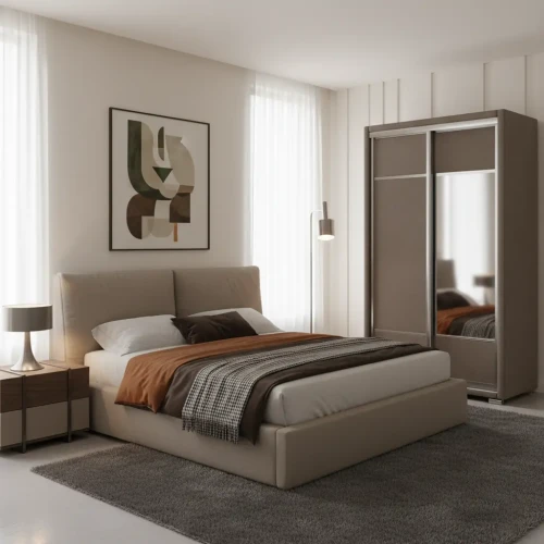 Шкаф Орматек 2х дв Orma Soft 2 (1 зеркало) Микровелюр