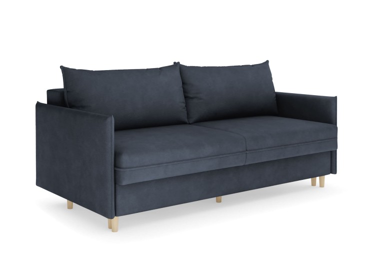 Замша синий, ножки бук