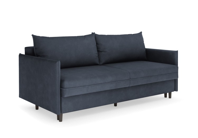 Замша синий, ножки венге