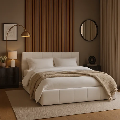 Кровать ProSon Varna (Экокожа белая)