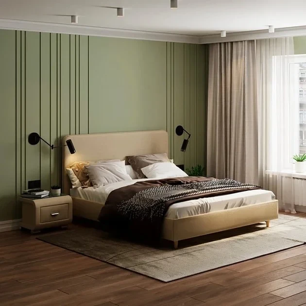 Кровать Орматек Mia (Велюр) Forest 4 Бежевый