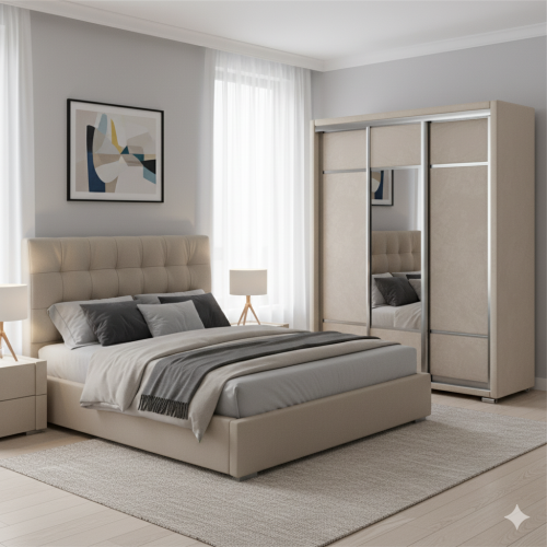 Шкаф Орматек 3х дв Orma Soft 2 (1 зеркало) Микровелюр