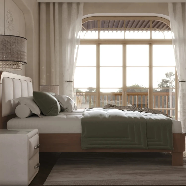 Кровать Райтон Hemwood сосна (Велюр) 90 х 190 см, Лофти Бежевый/Мокко (сосна)