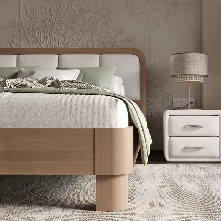 Кровать Райтон Hemwood сосна (Велюр) 90 х 190 см, Лофти Бежевый/Мокко (сосна)