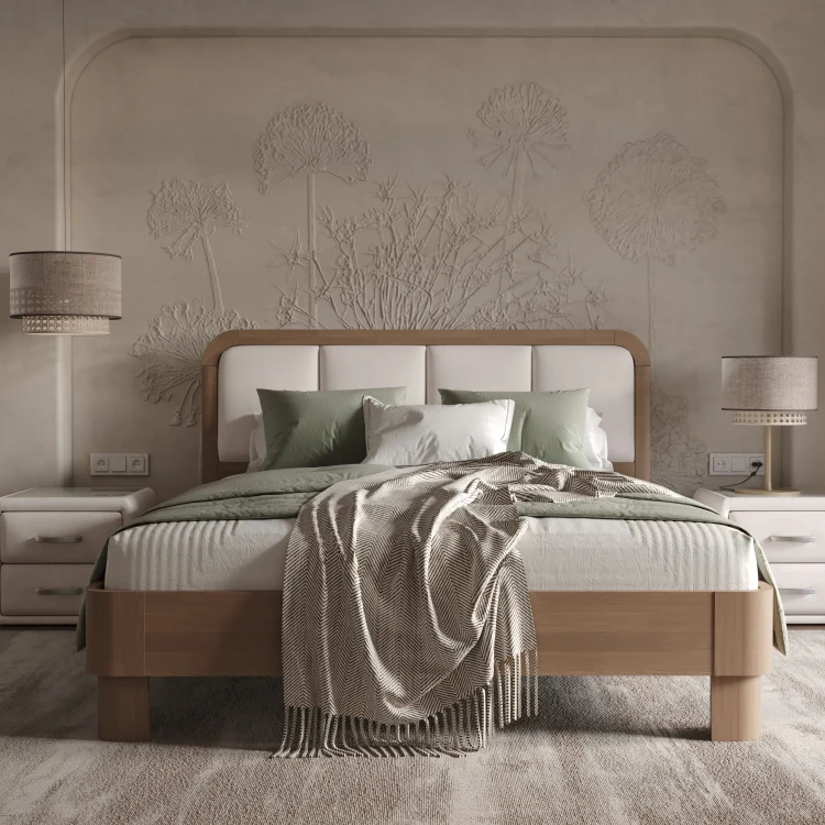 Кровать Райтон Hemwood сосна (Букле) 90 х 190 см, Beatto Пастила/Масло-воск Беленый (сосна)