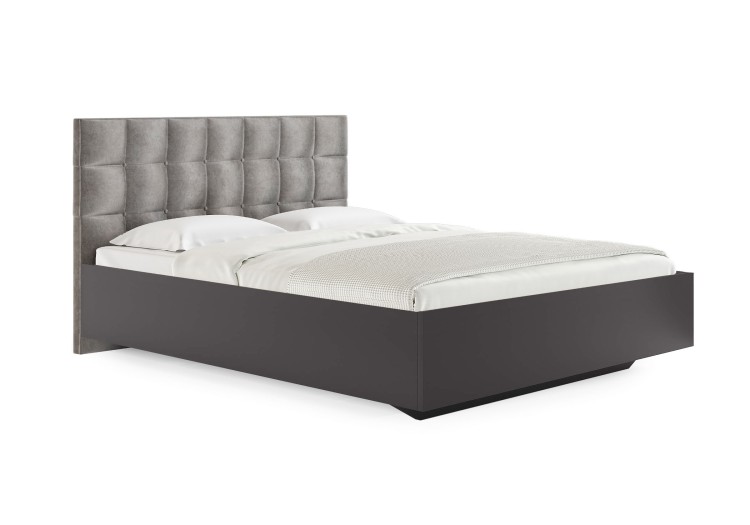 Кровать Сонум Luiza Графит (Велюр)
